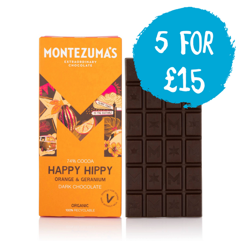 Happy Hippy - Dark Chocolate with Orange & Geranium