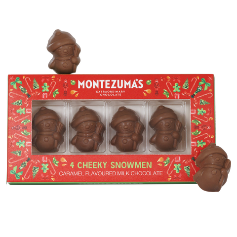 4 Cheeky Snowmen - Caramel Flavour Milk Chocolate