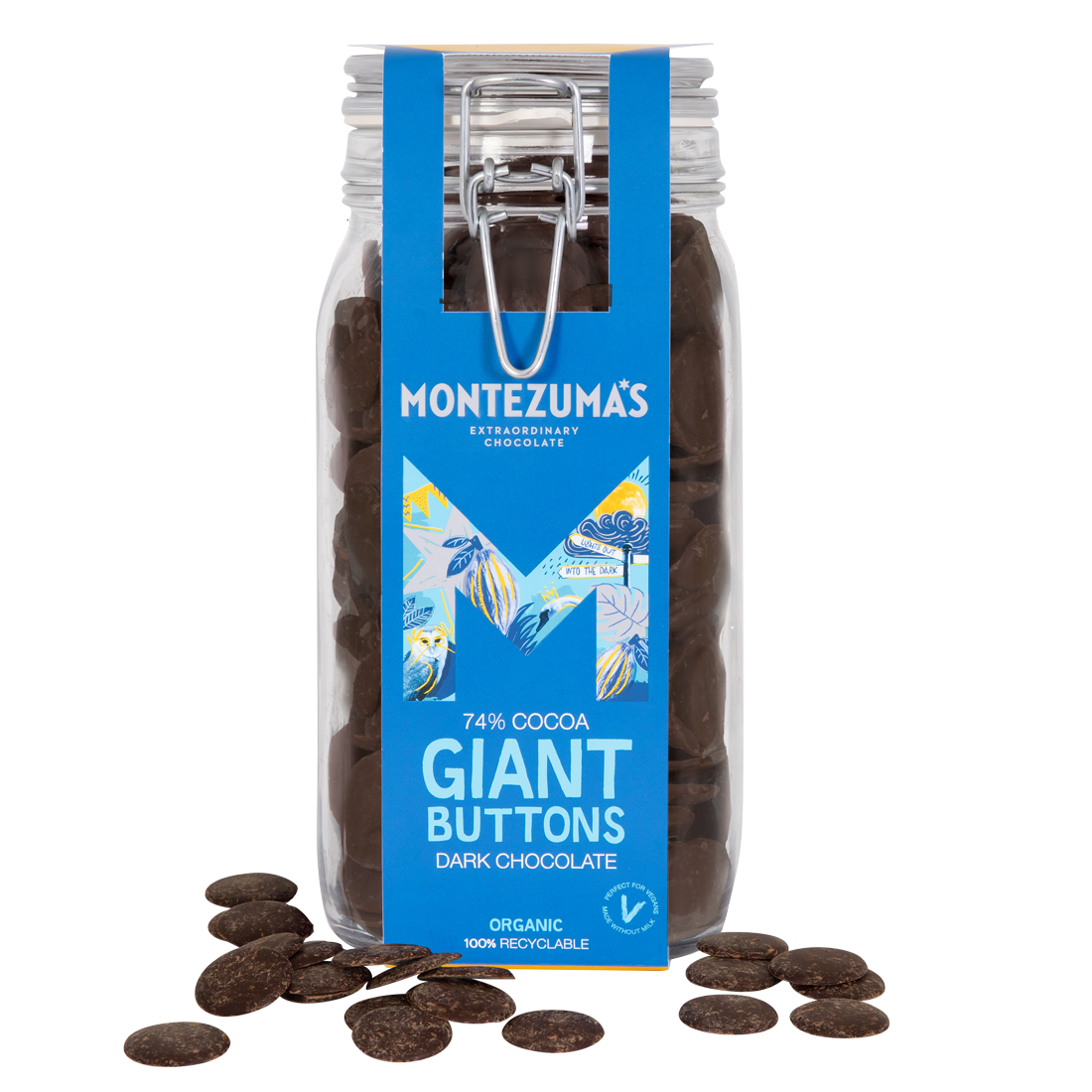 Dark Organic Giant Button Jar
