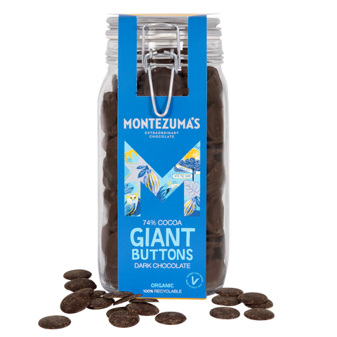 Organic Dark Chocolate Giant 900g Button Jar