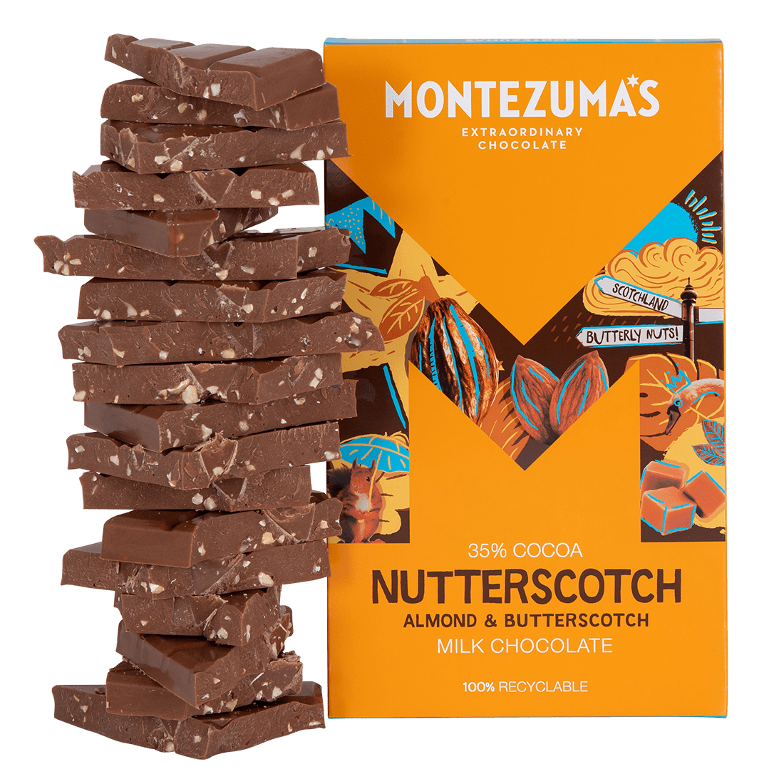 Nutterscotch - Milk Chocolate Almond & Butterscotch 300g Bar