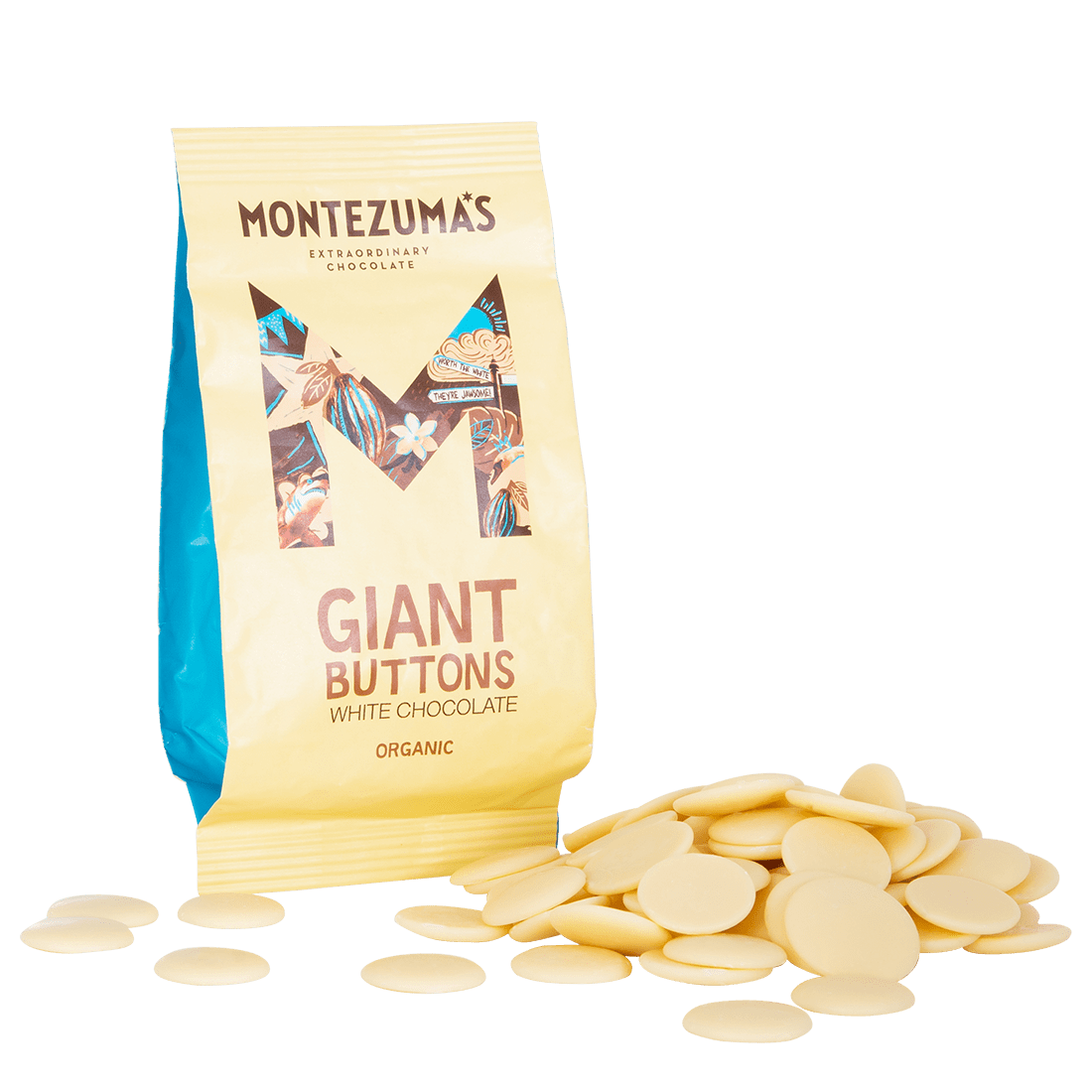 Organic White Chocolate Giant Buttons
